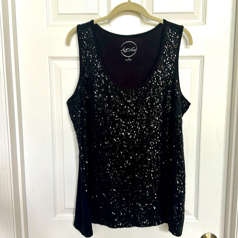 Inc Black Tank Blouse Never Worn